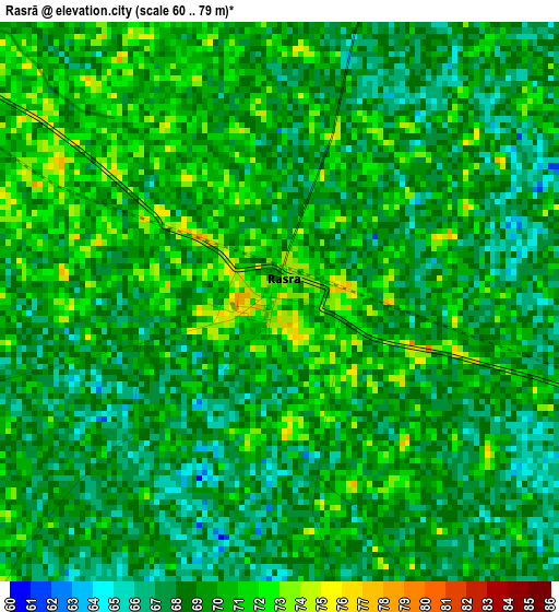 Rasrā elevation map