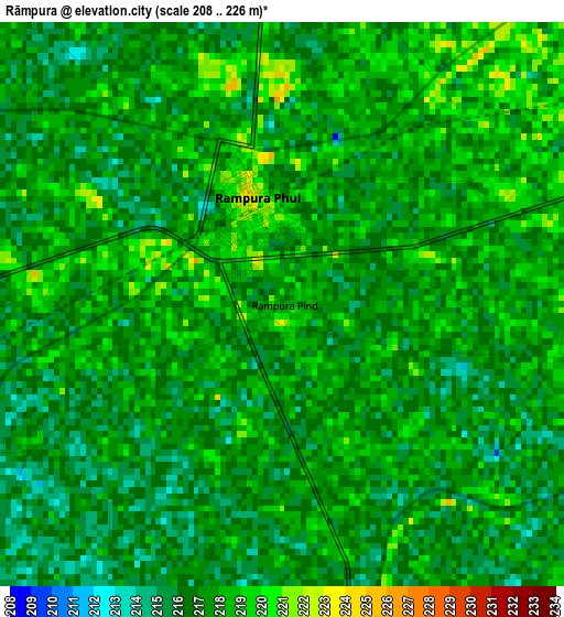 Rāmpura elevation map