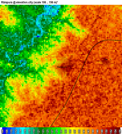 Rāmpura elevation map