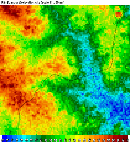 Rāmjībanpur elevation map