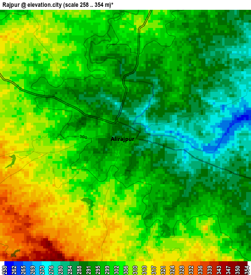 Rajpur elevation map