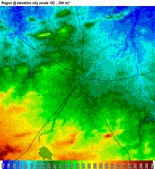 Rajpur elevation map