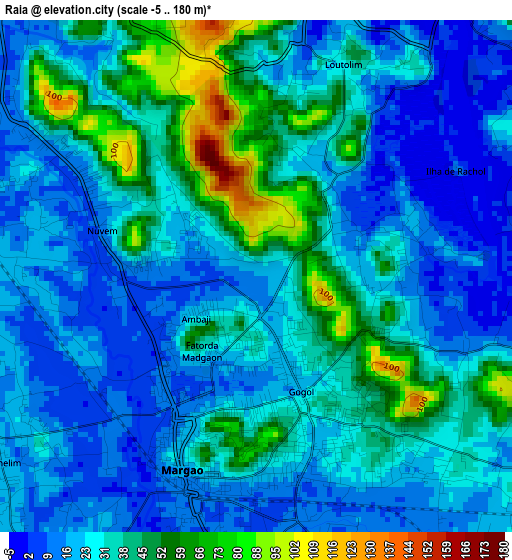 Raia elevation map