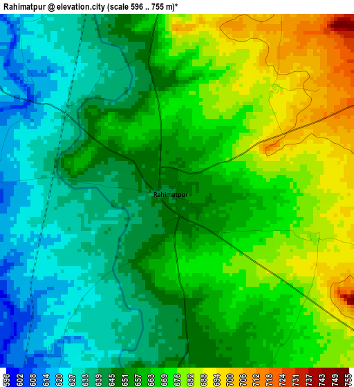 Rahimatpur elevation map