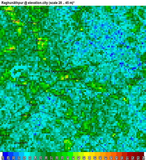Raghunāthpur elevation map