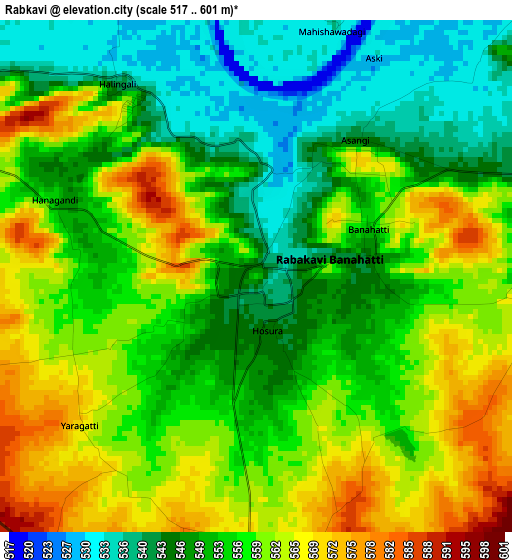 Rabkavi elevation map