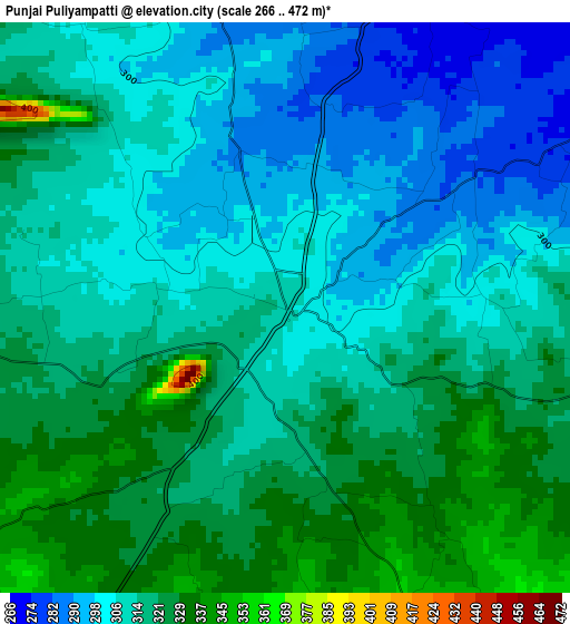 Punjai Puliyampatti elevation map