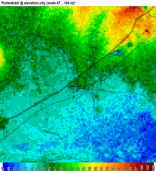 Pullambādi elevation map