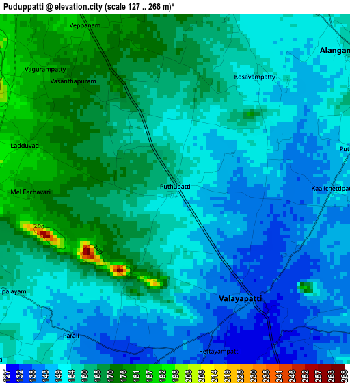 Puduppatti elevation map