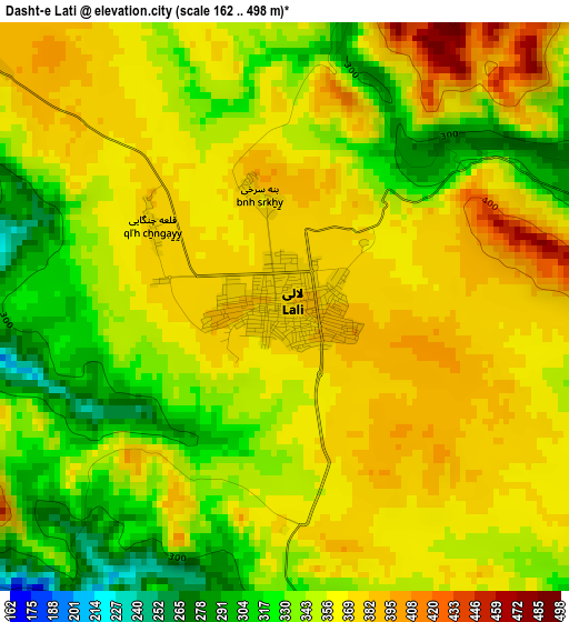 Dasht-e Lati elevation map