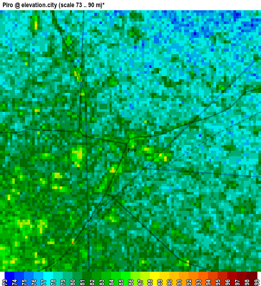 Piro elevation map