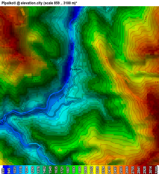 Pīpalkoti elevation map