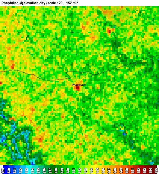 Phaphūnd elevation map