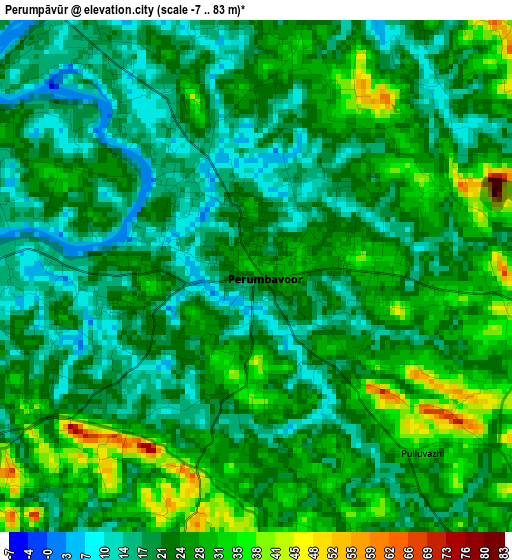 Perumpāvūr elevation map