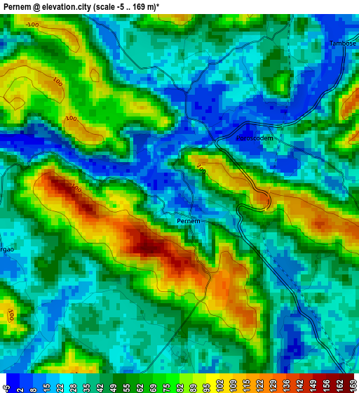 Pernem elevation map