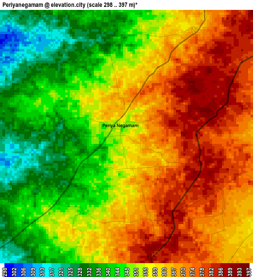 Periyanegamam elevation map