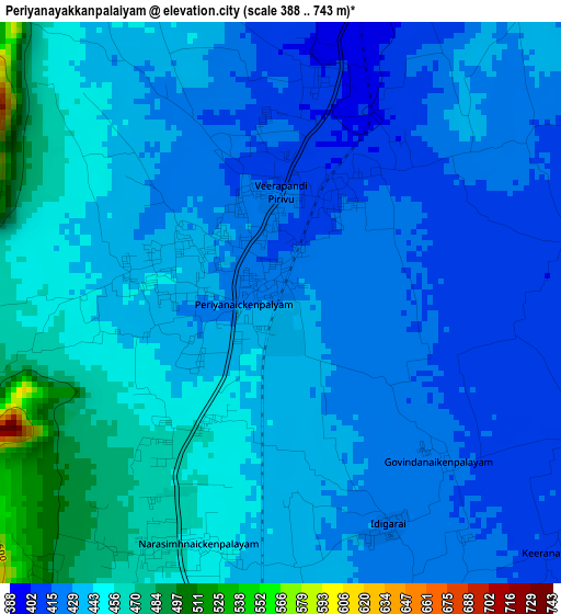Periyanayakkanpalaiyam elevation map