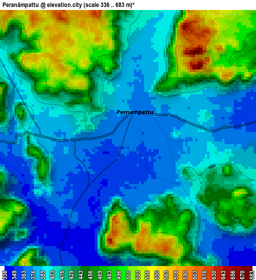 Peranāmpattu elevation map