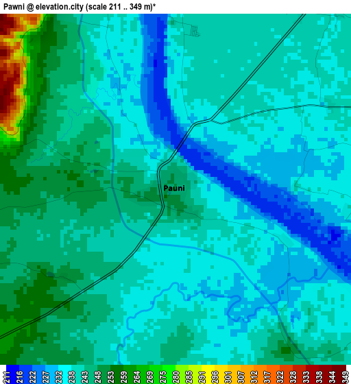 Pawni elevation map