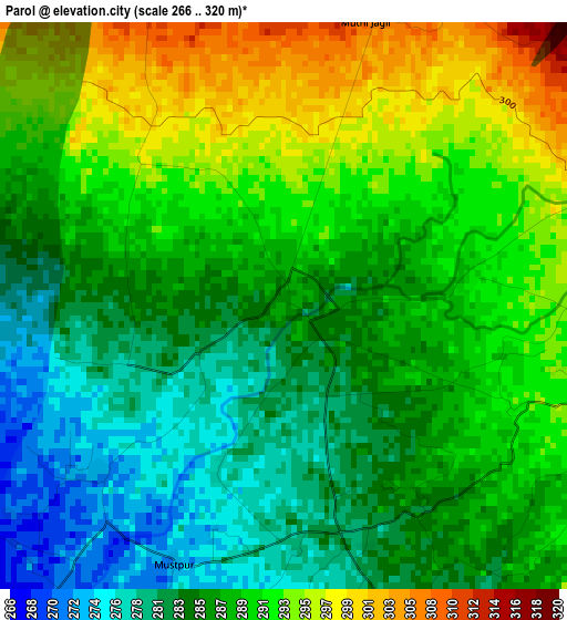 Parol elevation map