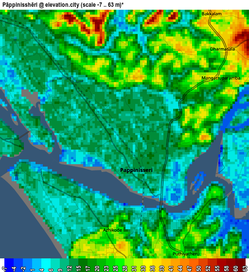 Pāppinisshēri elevation map