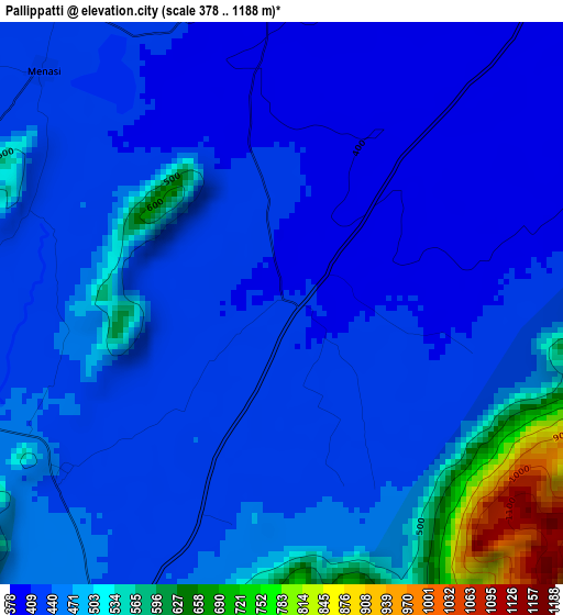 Pallippatti elevation map