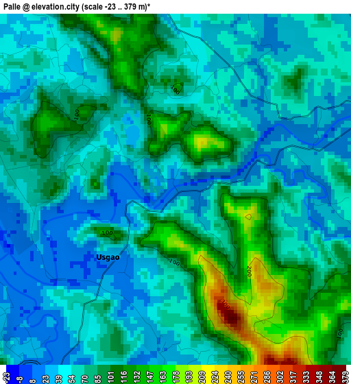 Palle elevation map