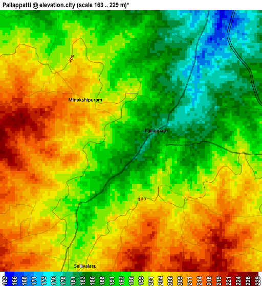 Pallappatti elevation map