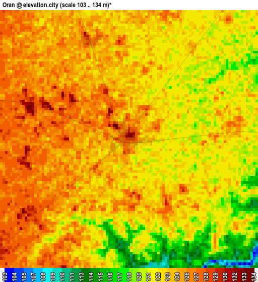 Oran elevation map