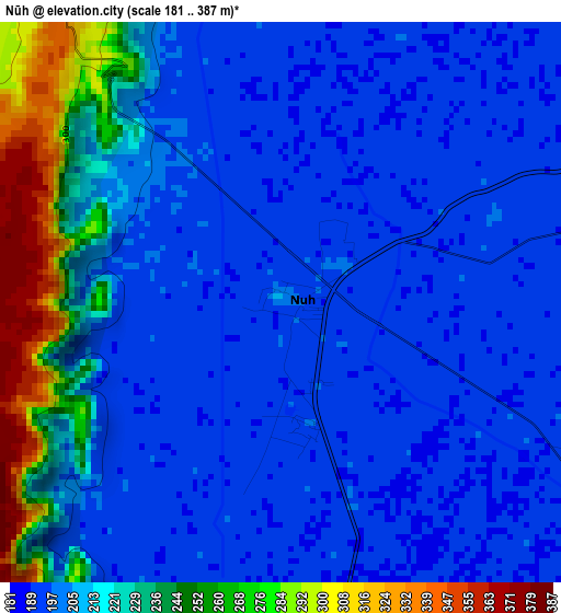 Nūh elevation map