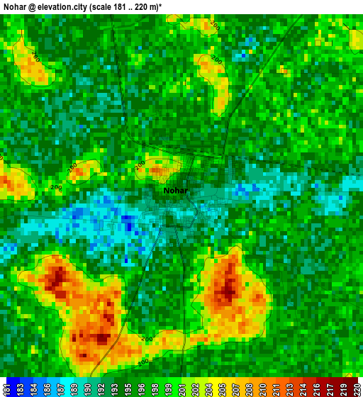 Nohar elevation map