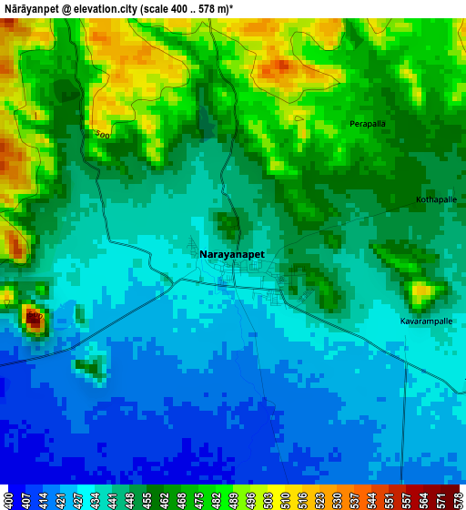 Nārāyanpet elevation map