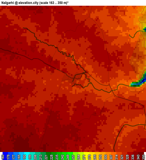 Naīgarhi elevation map