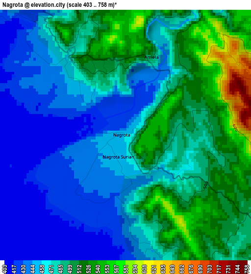 Nagrota elevation map