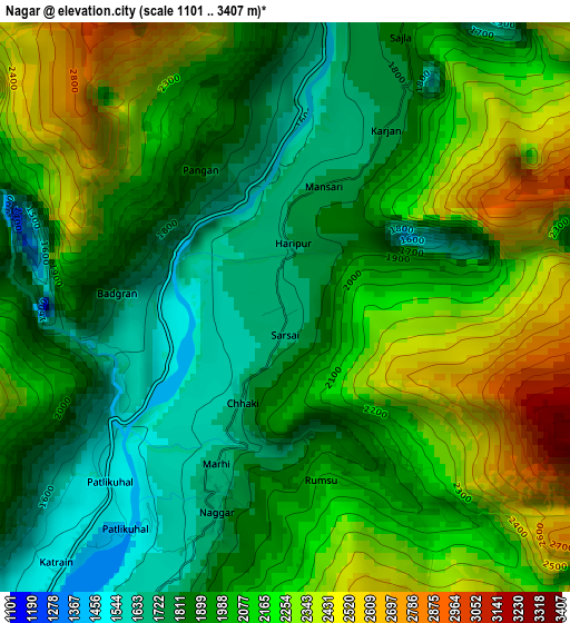 Nagar elevation map