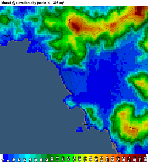 Murud elevation map