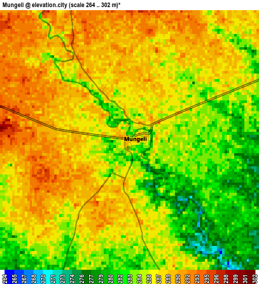 Mungeli elevation map