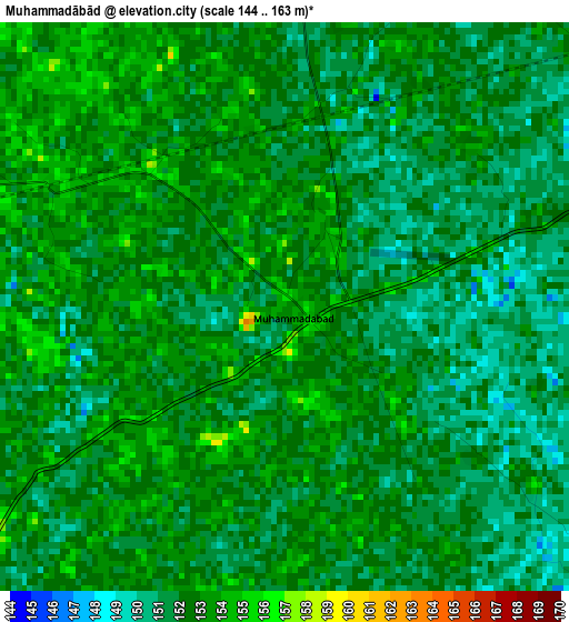 Muhammadābād elevation map