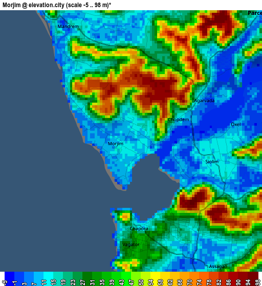 Morjim elevation map