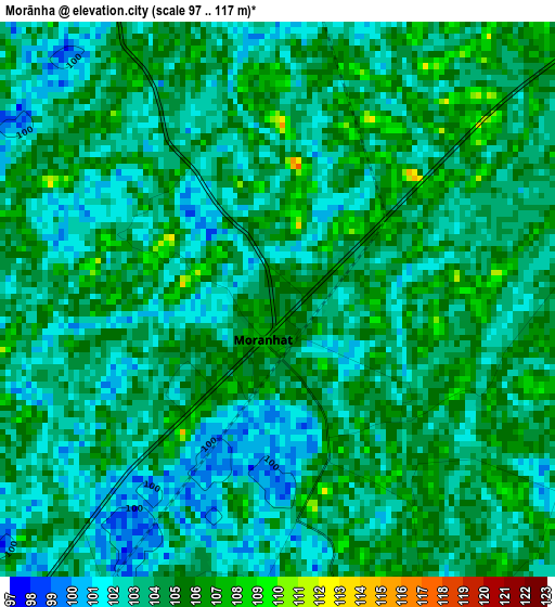 Morānha elevation map
