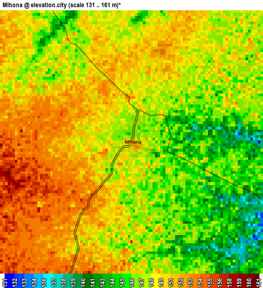 Mihona elevation map