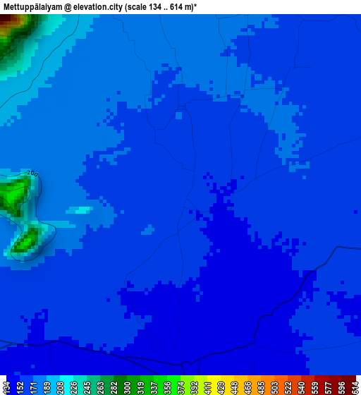 Mettuppālaiyam elevation map