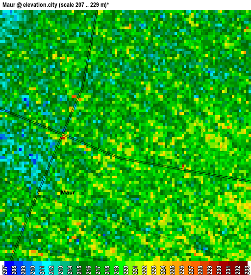 Maur elevation map