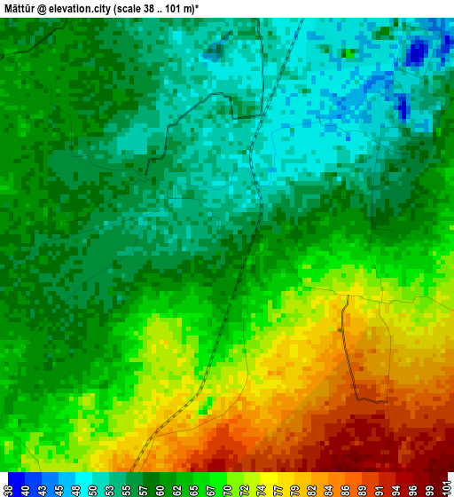Māttūr elevation map