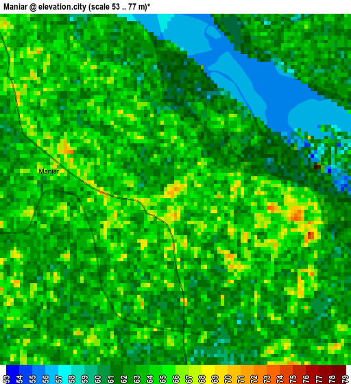 Maniar elevation map