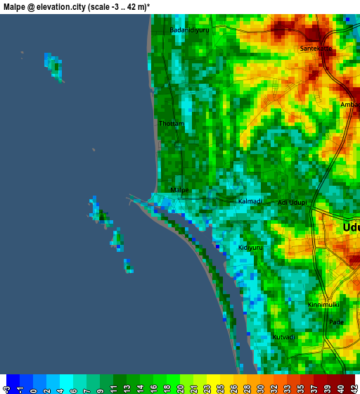 Malpe elevation map