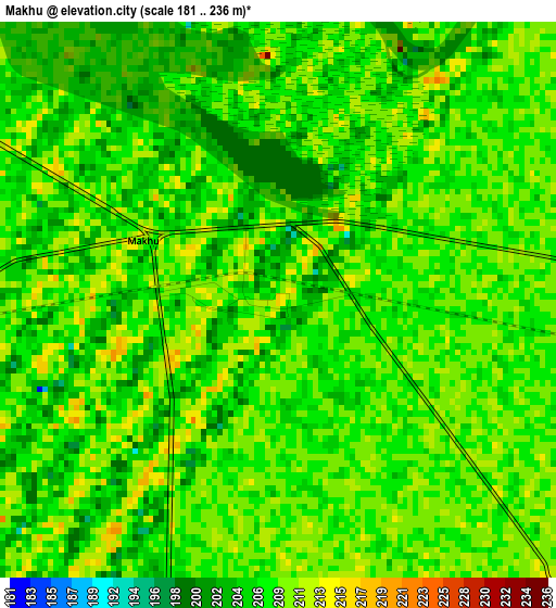 Makhu elevation map