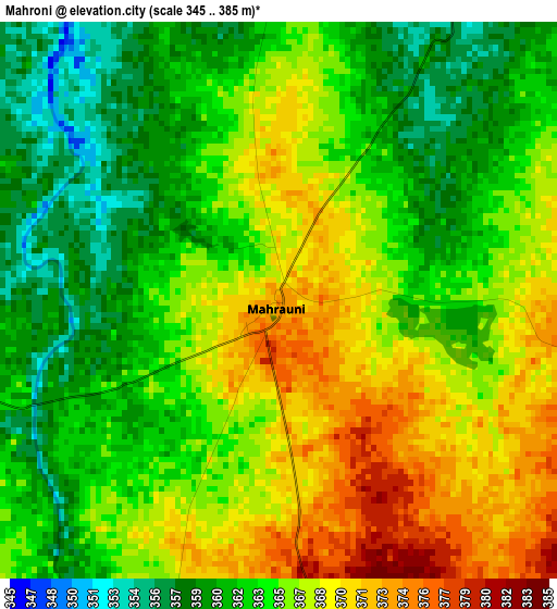 Mahroni elevation map