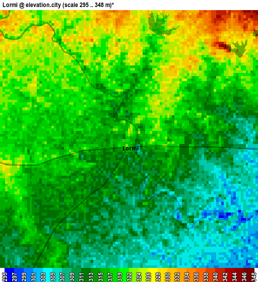 Lormi elevation map