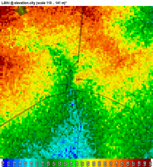 Lāthi elevation map